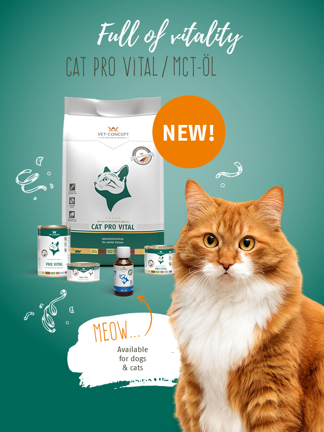 Jetzt Neu im Sortiment! Dog & Cat Pro Vital und MCT-Öl
