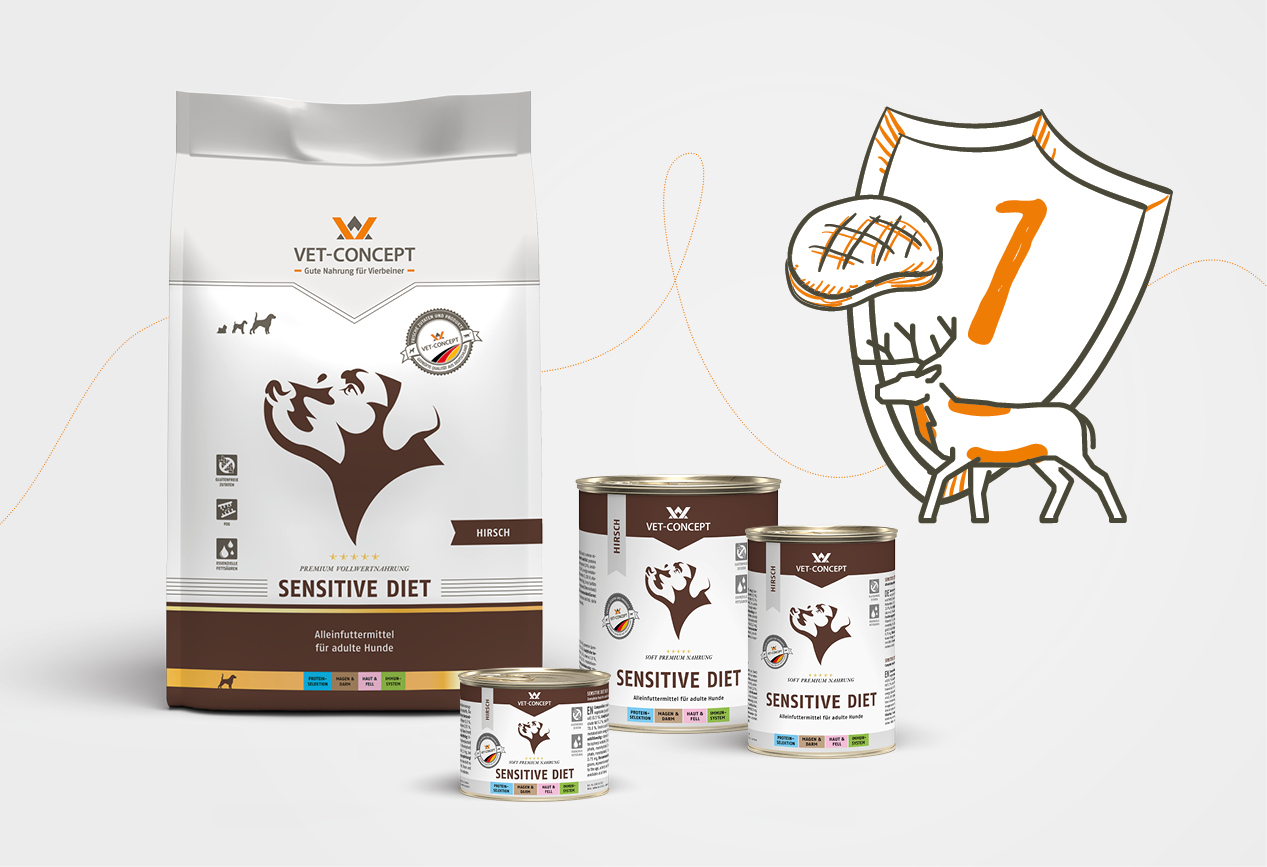 Vet-Concept Monoprotein-Hundefutter mit Hirsch