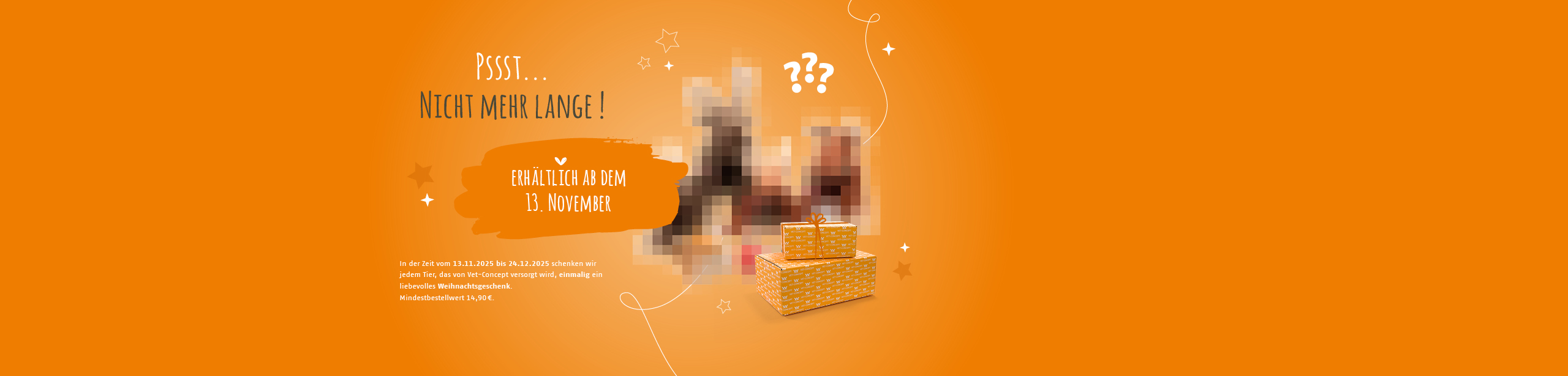 Psst... Nicht mehr lange! Die Weihnachtsgeschenke sind ab dem 13. November erhältlich.