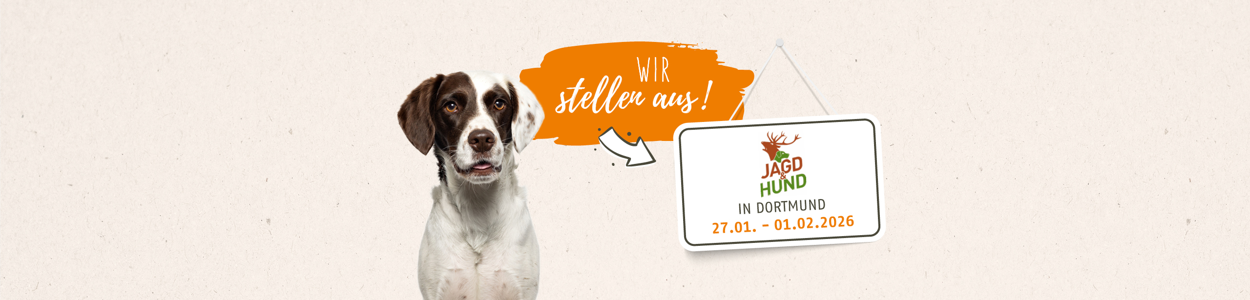 Wir stellen aus: Auf der Jagd & Hund in Dortmund vom 27.01 - 01.02.2026