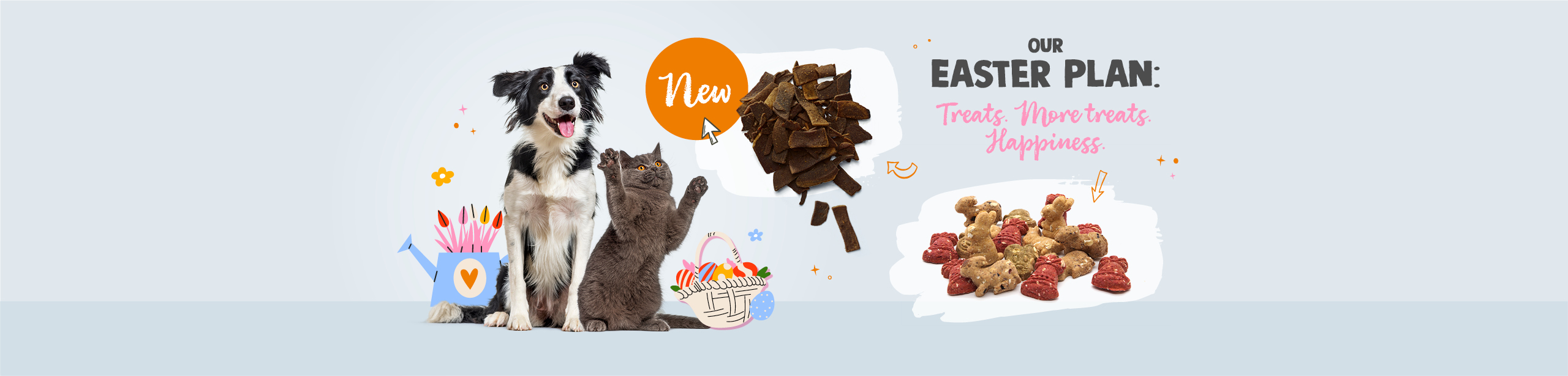 Unser Osterplan: Happen. Geb�ck. Gl�ck. Jetzt Neu in unserem Sortiment, Osterhappen und Ostergeb�ck