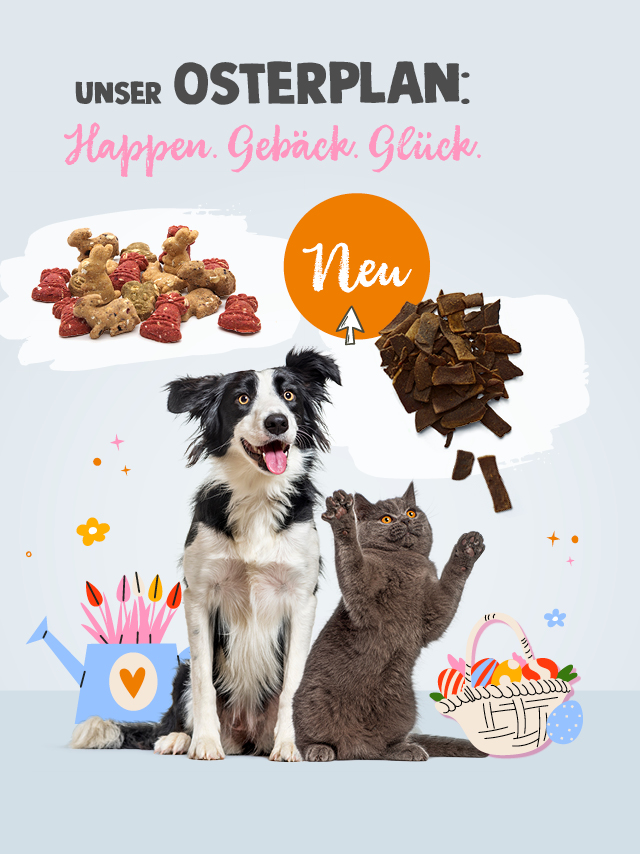 Unser Osterplan: Happen. Geb�ck. Gl�ck. Jetzt Neu in unserem Sortiment, Osterhappen und Ostergeb�ck