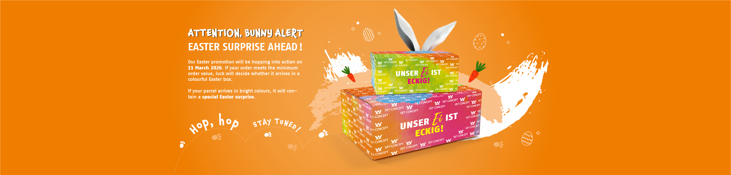 Achtung, Hasenalarm. Oster-�berraschung voraus! Ab dem 11.03.2026 hoppelt unsere Osteraktion an den Start.