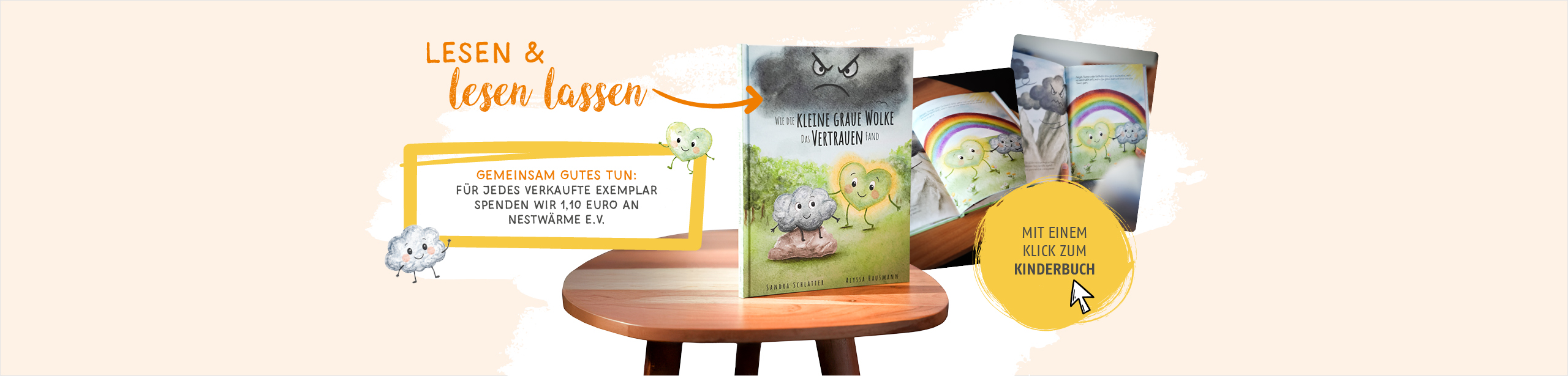 Jetzt neu Im Pr�mienshop: Kinderbuch - Wie die kleine graue Wolke das Vertrauen fand.